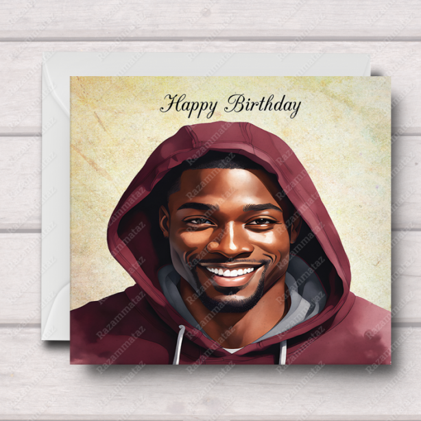 Black Man Birthday Card N